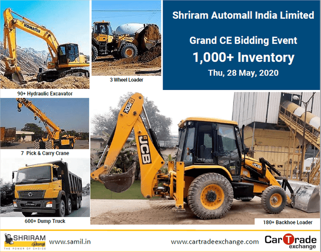 Grand CE Bidding Event with 1,000+ Inventory on May 28, 2020 by Shriram